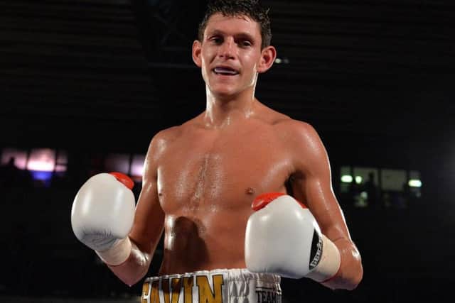 Gavin McDonnell celebrates his win over Simas Volosinas. Picture: Dean Woolley