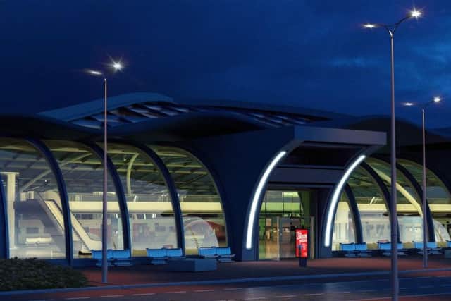 An artists impression of the proposed station