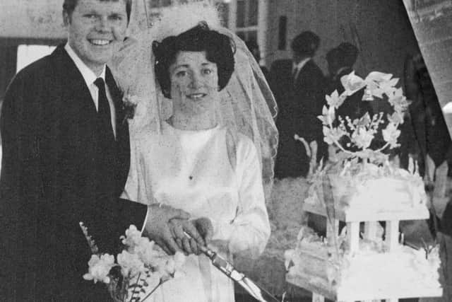 Bridget and Roy Groves pictured on their wedding day.