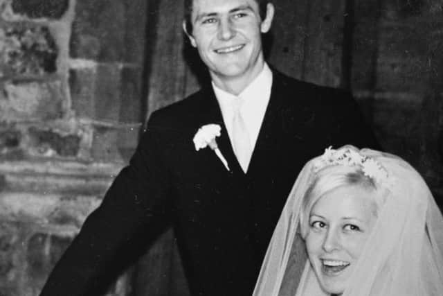 Graham and Judy Cox pictured on their wedding day.