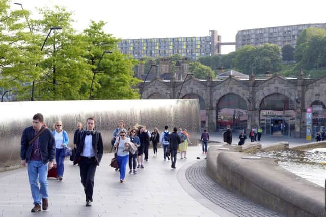 Sheffield - commuters at Sheffield Train Station
