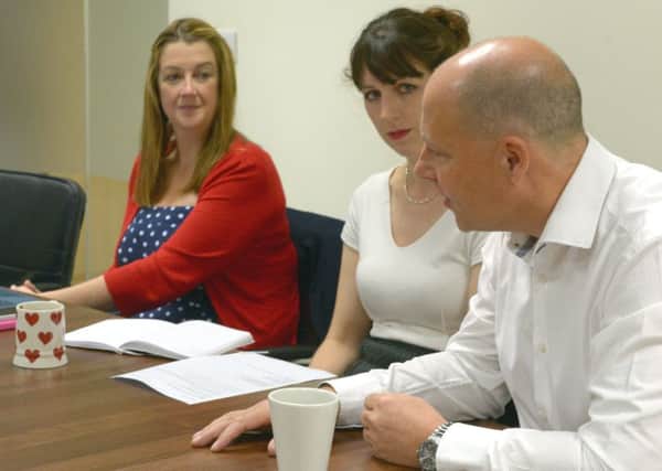 Doncaster Free Press round Table Charlotte Dimond, Julia rodgerson and Craig Dowie