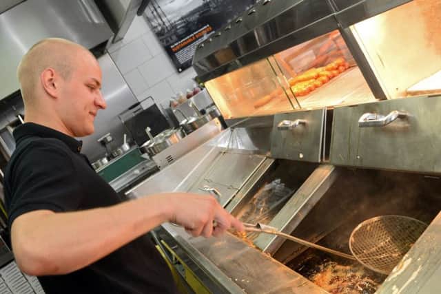 Robert Licbarski, pictured frying at the York Road Golden Cod. Picture: Marie Caley NDFP Chippy GoldenCod MC 5