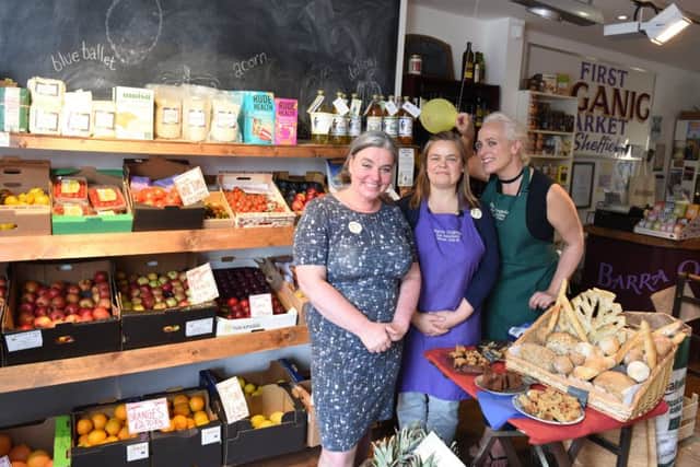 Moya Sketchley, Angela Reading and Charlotte Carey at Barra Organics