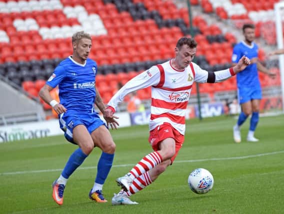 Liam Mandeville in action against Gillingham. Picture: Marie Caley