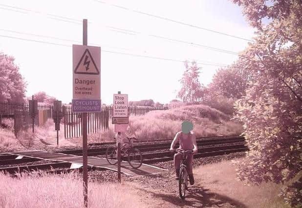Youngsters were filmed using their bikes on the crossing.