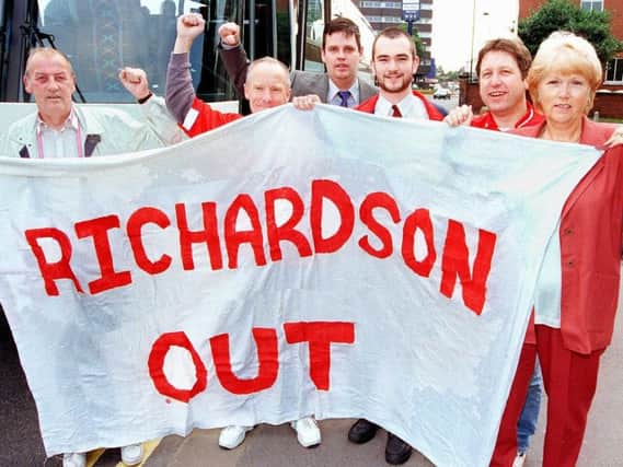 Fans regularly protested against Ken Richardson.