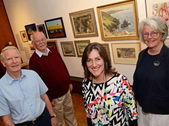 Doncaster Art club members l-r Julian Grainger, Arthur Begg, Brenda Russell-Neville and Penny Cawley, pictured at Doncaster Museum where their work along with other members is currently on display. Picture: Marie Caley NDFP Art Club MC 1