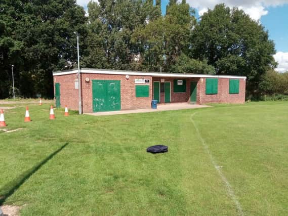 The former Bawtry changing rooms which are to be demolished after the constructino of the Bawtry Pavilion