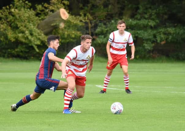 Jordan Houghton in action for Rovers' Development Squad during the defeat to Bradford City. Picture: Phil Ryan