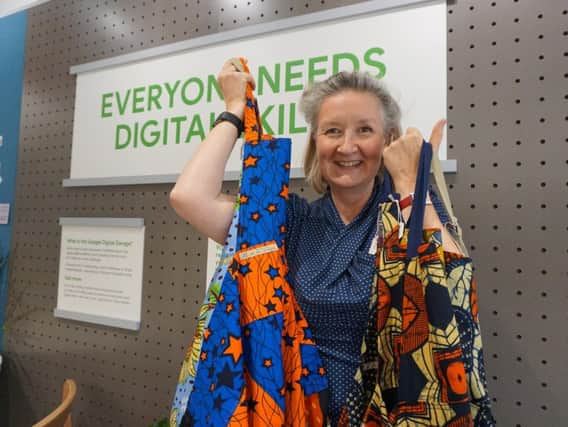 Alison McHale has used advice from the Digital Garage to help sell her pottery aprons online.