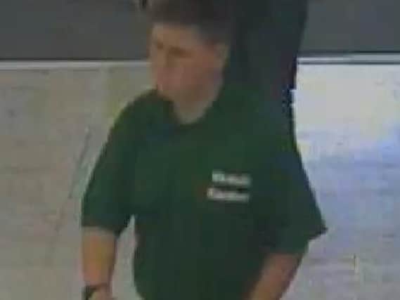 CCTV of the man wanted by police.
