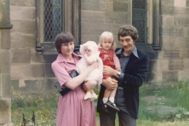 Mick, aged 34, pictured with Mary and daughters in 1979 shortly after he left Robinson Brothers