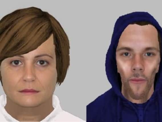 The E-fits of the couple wanted in connection with an incident on Town Fields.