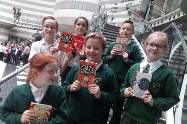 Youngsters from Edenthorpe Hall Primary Academy at the launch of the Doncaster Book Awards