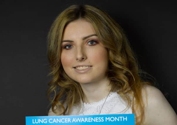 Kay Murgatroyd, a 19-year-old student from Doncaster, suffering from lung cancer