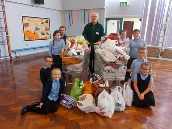 Shaw Wood Academy in Armthorpe donated food to Doncaster Foodbank after its harvest festival.