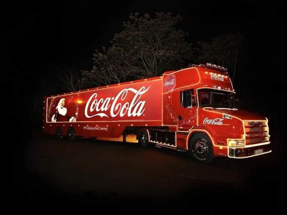 The Coca-Cola truck.
