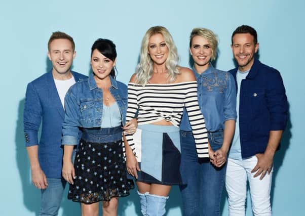 Steps are Ian 'H' Watkins, Lisa Scott-Lee, Faye Tozer, Claire Richards and Lee Latchford-Evans. The pop band will be performing at Doncaster's Keepmoat Stadium as part of their twenty year anniversary tour.
