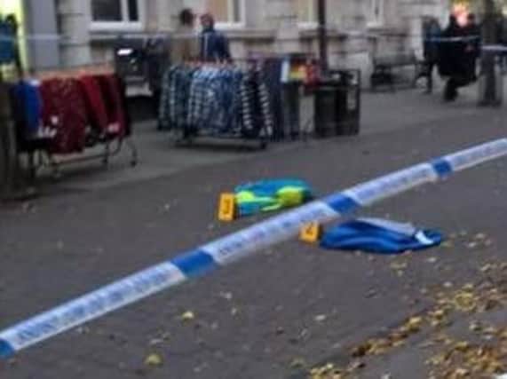 A man was found with a head injury in Doncaster town centre this morning