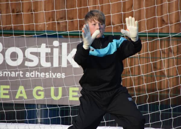 Local goalie Noah Setterfield was chosen to take part in a special event in London with Premier League goalkeepers to mark the launch of Sells Pro Training