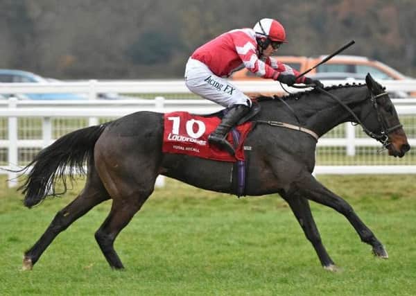 Total Recall, trained by Willie Mullins and ridden by Paul Townend, won the first edition of the £250,000 Ladbrokes Trophy at Newbury on Saturday.