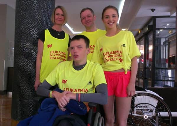 Great Manchester 10k - pictured (from left) Stephanie Bateman, Richard Taylor-Draper, Eden Taylor-Draper and (front) Jack Marshall.