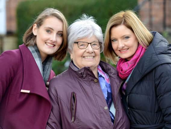 Nan Pat Boughen (centre), daughter Joanne (right) and granddaughter Jessica Moss (left) have all been hit by cancer.