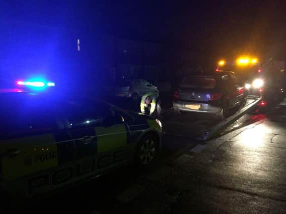 Police attend an incident in Doncaster during Mad Friday (SYP)