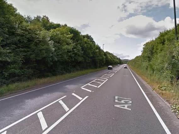 The A57 beside Shirebrook Valley Nature Reserve (photo: Google)