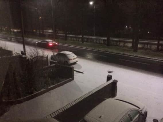 Snow in Chesterfield Road South, Meadowhead.