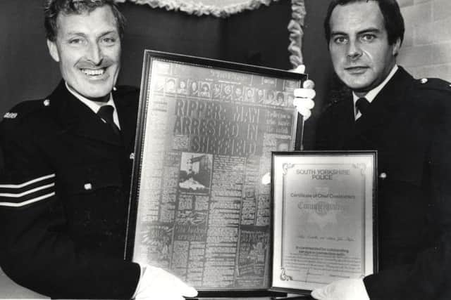 Sgt Bob Ring and PC Robert Hydes were commended for bringing the Yorkshire Ripper to justice.
