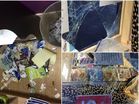These photos show the trail of destruction left by the thieves