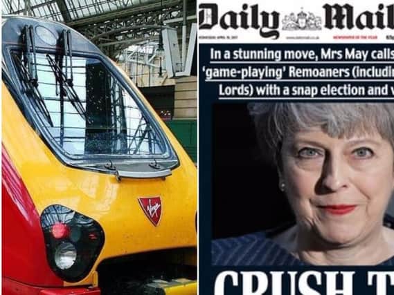 Virgin Trains will no longer stock the Daily Mail.