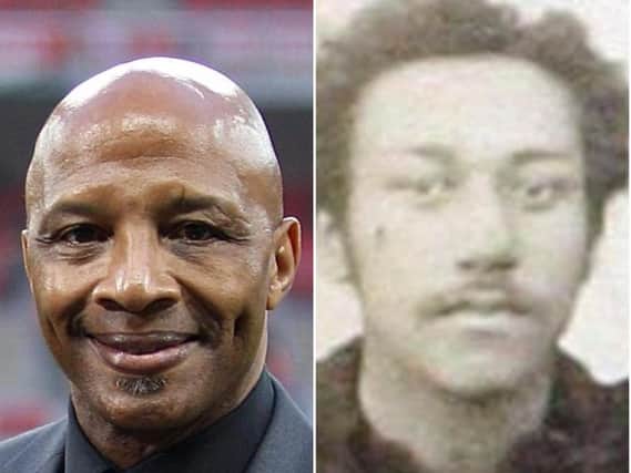 Cyrille Regis helped honour Arthur Wharton, who is buried in Doncaster.