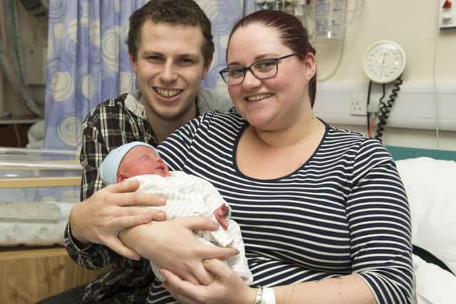 Andy and Laura Roe with baby Harper