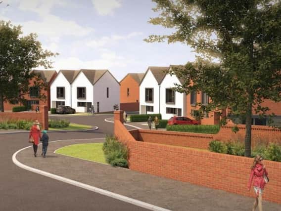 Artists impression of a council house scheme on the former Conisbrough Social Education Centre, near Old Road, Conisbrough