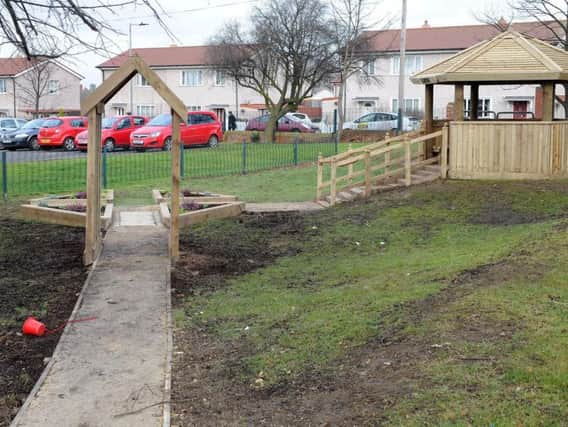 A memorial garden for Lena Grabowska at Park Primary School has been damaged.