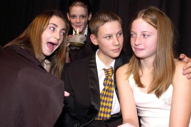 Rachel (left) in The Black Cloak at Hungerhill in 2003.