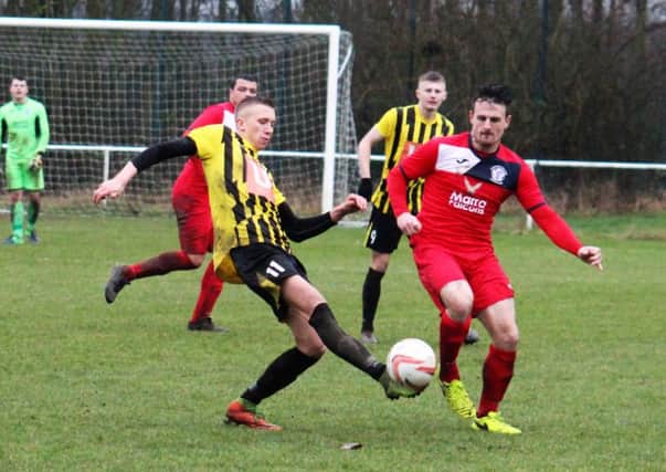 Action from Armthorpes defeat at Nostell Miners Welfare. Photos: Steve Pennock