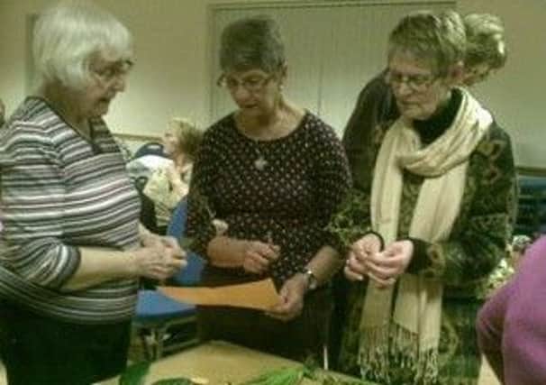 Members of Epworth Flower Club in one of their sessions.