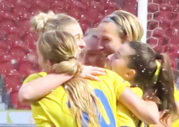 Belles won 4-0 at Aston Villa to go four points clear at the top of FAWSL2