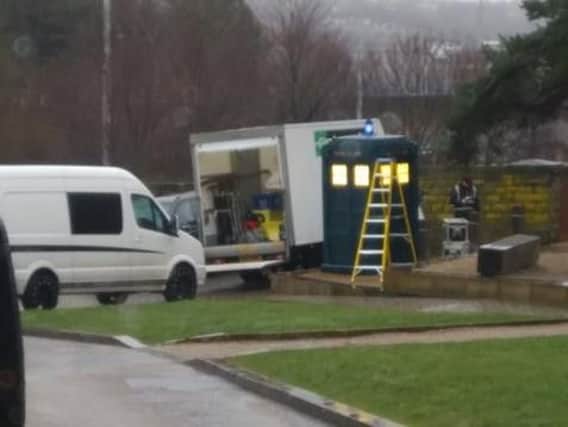 The Tardis has been spotted near Park Hill flats. (Photo: Dan Wild).