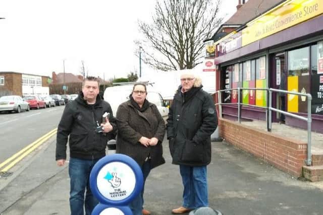 Sean Gibbons, Bev Chapman and Andy Pickering on Adwick Road