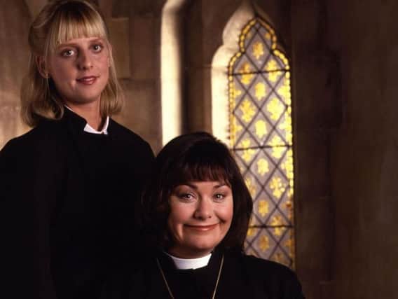 Yorkshire actress Emma Chambers, pictured left with her The Vicar of Dibley co-star Dawn French, has died aged 53.