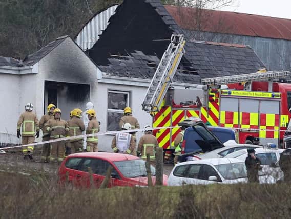 Scene of the blaze in Derrylin