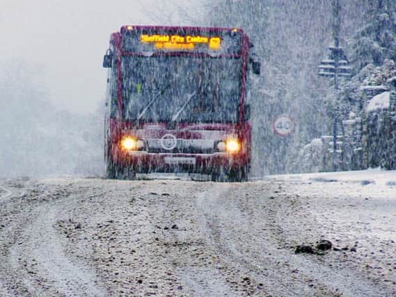 Many bus services are still disrupted due to the weather (photo: Edward Higgens/PA Wire)