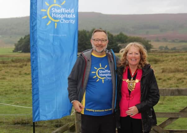 Councillor Anne Murphy with Sheffield Hospitals Charity Director, David Reynolds.