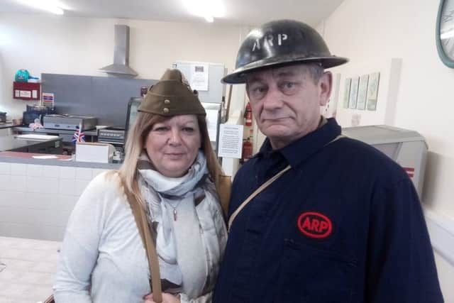 DoncasterHome Guard members Helen Stapleton, 52, and Steve Green, 62