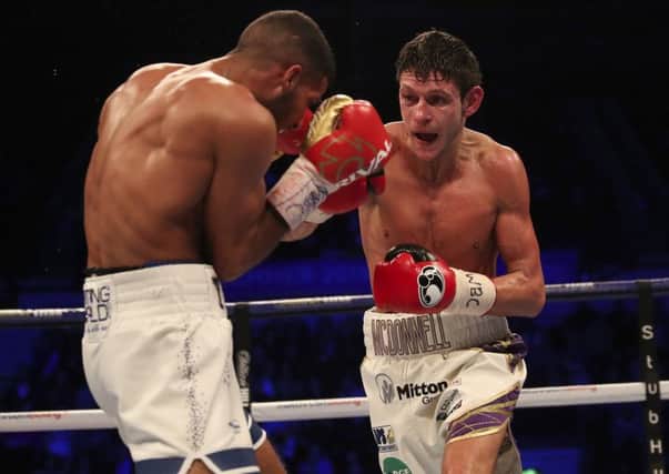 McDonnell executes his game plan against Yafai. Pic: Lawrence Lustig
